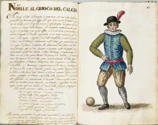 Noble jouant au football, vénitien